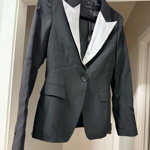 Song Zio Women's Blazer with white Lapel